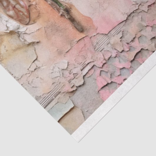 Roze  Bloemen Grunge Decoupage Tissuepapier (Detail)