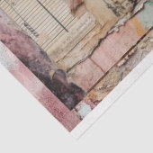 Roze  Bloemen Grunge Decoupage Tissuepapier (Detail)