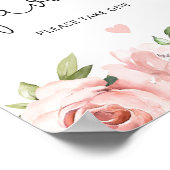 Roze bloemen gunsten neem er een poster (Hoek)