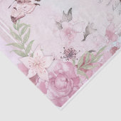 Roze Bloemen  Handschrift Ephemera Decoupage Tissuepapier (Detail)