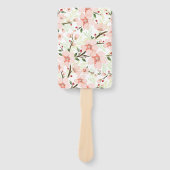 Roze bloemen handwaaier (Voorkant)