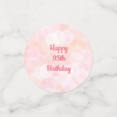 roze bloemen Happy 95th Birthday design Confetti (Kleine voorkant)