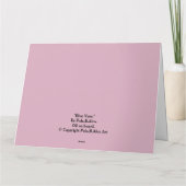  roze bloemen Happy Birthday bloemenkunst Kaart (Achterkant)