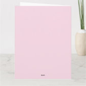 Roze Bloemen Happy Easter Schattige Bunny Flower W Kaart (Achterkant)