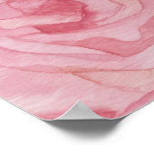 Roze Bloemen Happy Wedding Poster (Hoek)