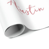 Roze Bloemen Hart Huwelijk/Douche Gefeliciteerd Cadeaupapier (Rol Hoek)