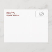 Roze bloemen, hart, ringen, sparen het Briefkaart (Achterkant)