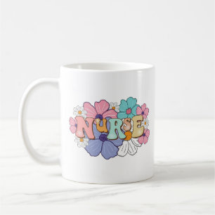 Roze Bloemen Hart Verpleegster Doctor Koffie Koffiemok