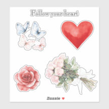 Roze Bloemen Hart Vlinders Rozen