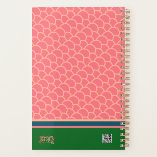 roze bloemen harten dankbaarheid Journal Planner (Achterkant)