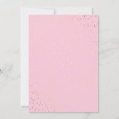 Roze Bloemen Hete Luchtballon Baby shower Kaart (Achterkant)