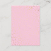 Roze Bloemen Hete Luchtballon Luier Raffle Informatiekaartje (Achterkant)