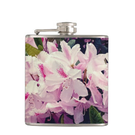 Roze bloemen heupfles