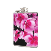 Roze bloemen heupfles (Links)