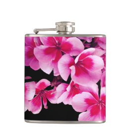 Roze bloemen heupfles