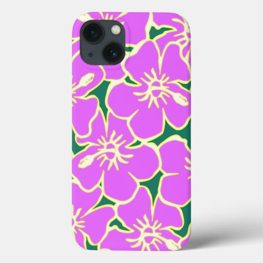 Roze Bloemen Hibiscus Hawaiian Bloemen iPad Case (Achterkant)
