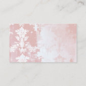 Roze Bloemen High Tea Baby shower Luier Raffle Informatiekaartje (Achterkant)