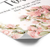  Roze Bloemen High Tea Party Mors de Thee Poster (Hoek)