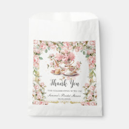  Roze Bloemen High Tea Party Vrijgezellenfeest Bedankzakje