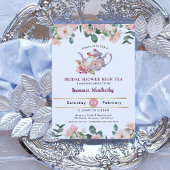 Roze Bloemen High Tea Party Vrijgezellenfeest Kaart