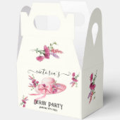 Roze bloemen Hoed Derby Bruidsmeisjesfeest Bedankdoosjes (Open)