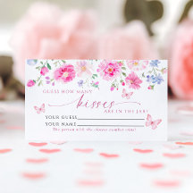 Roze Bloemen Hoeveel Kussen Douche Game Card