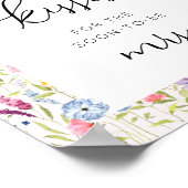 Roze Bloemen Hoeveel Kussen Vrijgezellenfeest Spel Poster (Hoek)