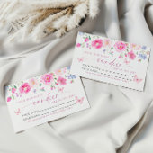 Roze Bloemen Hoeveel Snoepjes Douche Game Card Plaatskaartje
