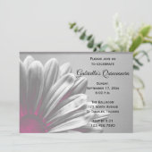 Roze Bloemen Hoogtepunten Quinceanera Party Kaart (Staand voorkant)