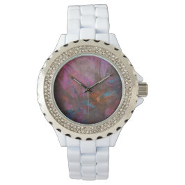 Roze bloemen horloge