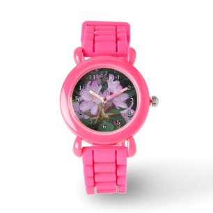 Roze bloemen horloge