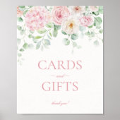 Roze Bloemen Hortensia Botanische Kaarten & Gesche Poster (Voorkant)