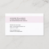 Roze Bloemen Huwelijk Celebrant Visitekaartje (Voorkant)