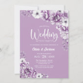 Roze Bloemen Huwelijk Na Feest Kaart (Voorkant)