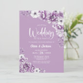 Roze Bloemen Huwelijk Na Feest Kaart (Staand voorkant)