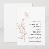 Roze Bloemen Huwelijk Save the Date Aankondiging (Voorkant / Achterkant)