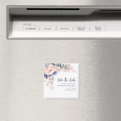 Roze Bloemen Huwelijk Save the Date Magneet (Insitu (Vaatwasser))