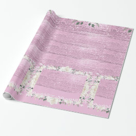 Roze bloemen huwelijkscadeau wrap papier