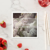 Roze Bloemen Hydrangea 90e verjaardag servetten (Insitu)