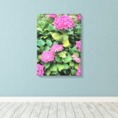 Roze Bloemen Hydrangea Enkele Print (Insitu (Houten vloer))
