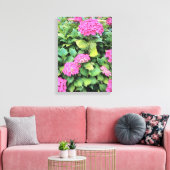 Roze Bloemen Hydrangea Enkele Print (Insitu (Woonkamer))