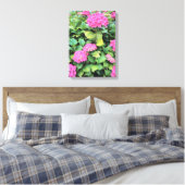 Roze Bloemen Hydrangea Enkele Print (Insitu (Slaapkamer))