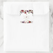 Roze Bloemen in Bourgondië Hij Is Gezonden Gouden  Vierkante Sticker (Tas)