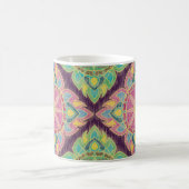 Roze bloemen in de tuin koffiemok (Center)