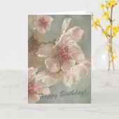 Roze bloemen in een 'Gentse achtergrond'-dag  Kaart (Gele Bloem)