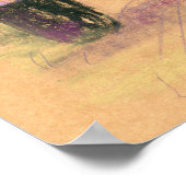 Roze bloemen in een zwarte vaas poster (Hoek)