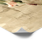 Roze bloemen in hangende fase poster (Hoek)