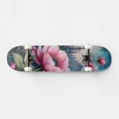 Roze Bloemen in het Bos Persoonlijk Skateboard (Horizontaal)