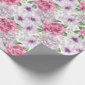 Roze Bloemen Inpakpapier (Hoek)