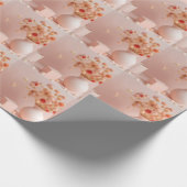 Roze bloemen inpakpapier (Hoek)